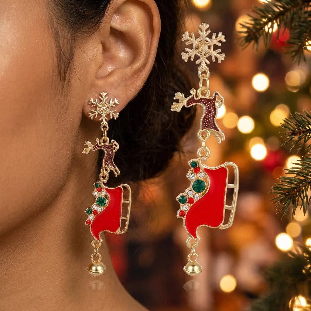 Christmas Sleigh Earrings