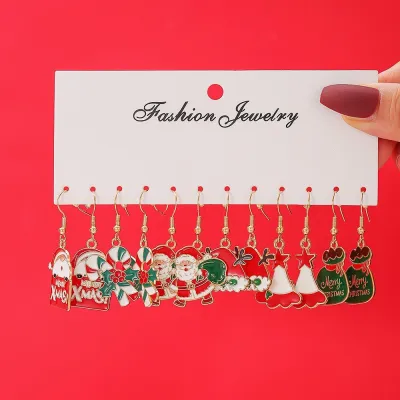 Christmas Earrings 6 Pair Set