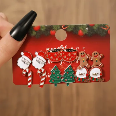 Christmas Earrings 6 Pair Set