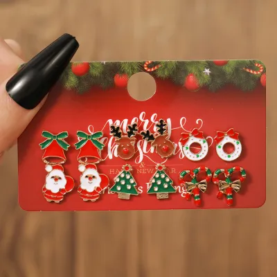 Christmas Earrings 6 Pair Set
