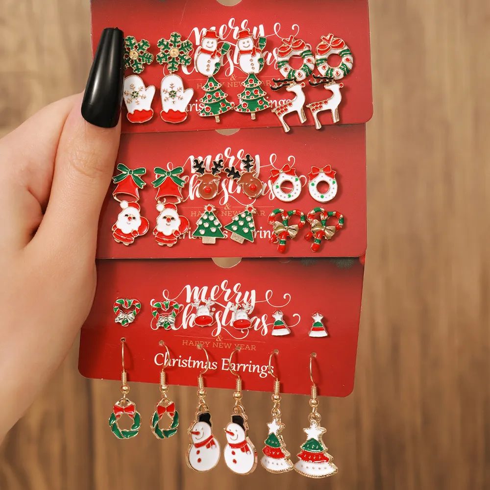 Christmas Earrings 6 Pair Set