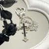 Black Cross Keychain