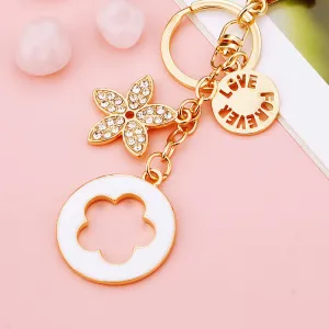 Creative Metal Five-Leaf Clover Keychain
