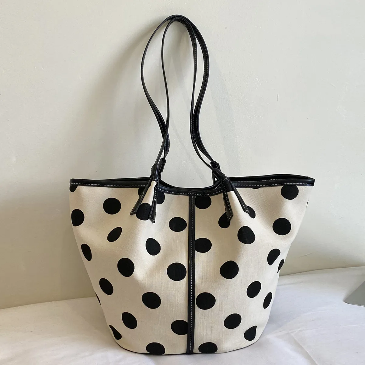 Fashion Polka Dot Printed Large Capacity Tote Bag