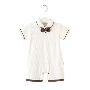 Kids Baby Boys Fashion Summer Cotton Short-Sleeve Rompers