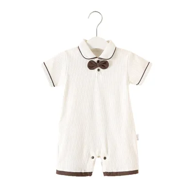 Kids Baby Boys Fashion Summer Cotton Short-Sleeve Rompers