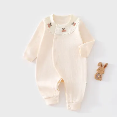 Kids Baby Girls Fashion Cute Cotton Spring And Autumn Printed Long-Sleeve Rompers