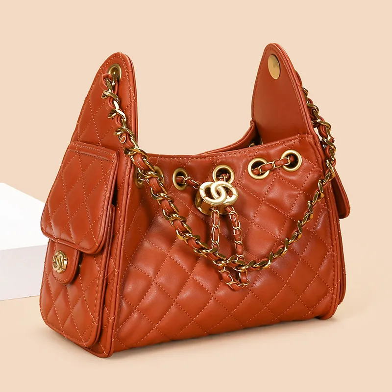 Fashion Rhomboid PU Chain Shoulder Bag