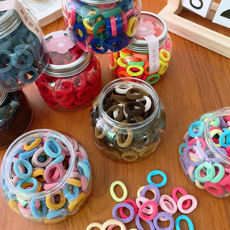 Kids Girls Fashion Candy Color Hair Rope 120pcs/Set