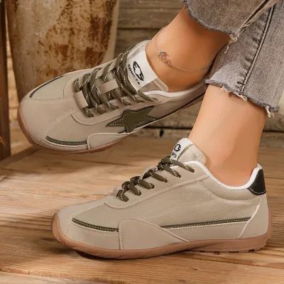 Women Fashion Casual Autumn Canvas Thin Breathable Sneakers