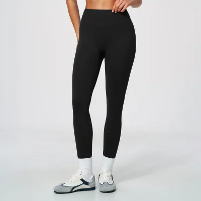 Women Fashion Solid Color High Waist Traceless Yoga Leggings