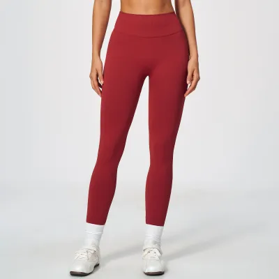 Women Fashion Solid Color High Waist Traceless Yoga Leggings