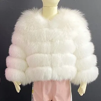 Kids Girls Fashion Winter Solid Color Faux Fox Fur Warm Thickened Long-Sleeve Coat