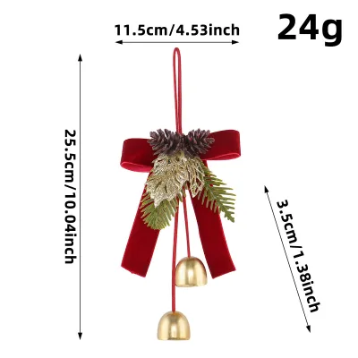 Christmas Bow Bell Pendant Atmosphere Arrangement