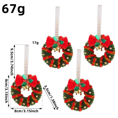 Christmas Mini Wreath Pendant Christmas Tree Ornaments