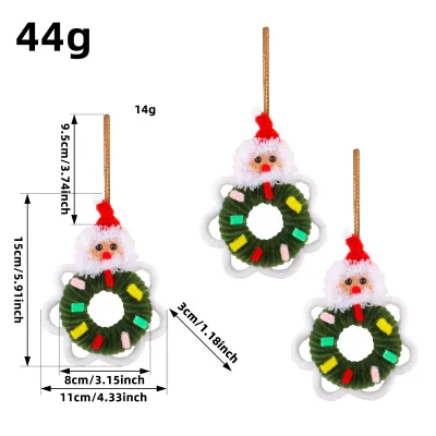 Christmas Mini Wreath Pendant Christmas Tree Ornaments