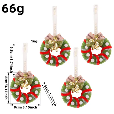 Christmas Mini Wreath Pendant Christmas Tree Ornaments
