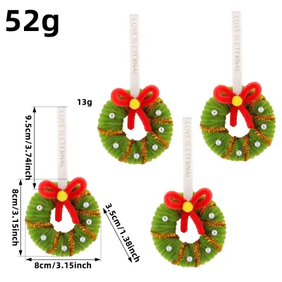 Christmas Mini Wreath Pendant Christmas Tree Ornaments