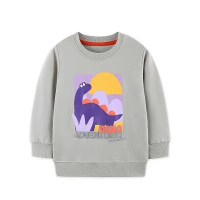 Kids Boys Fashion Casual Autumn Shark Print Cotton Long-Sleeve Sweatshirt