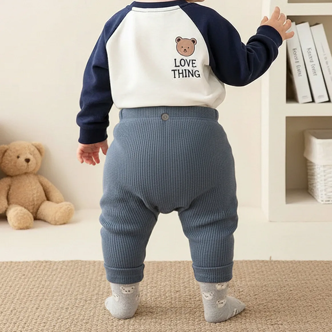 Kids Baby Boys And Girls Fashion Cute Autumn Solid Color Pants
