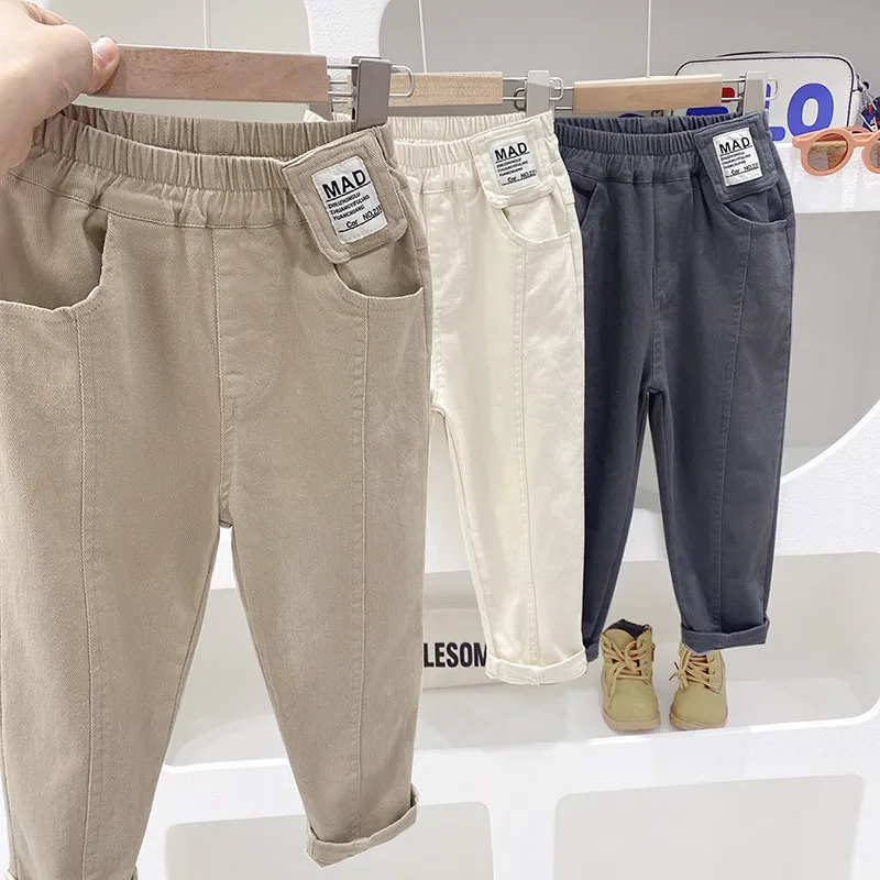Kids Boys' Fashion Autumn Solid Color Pants