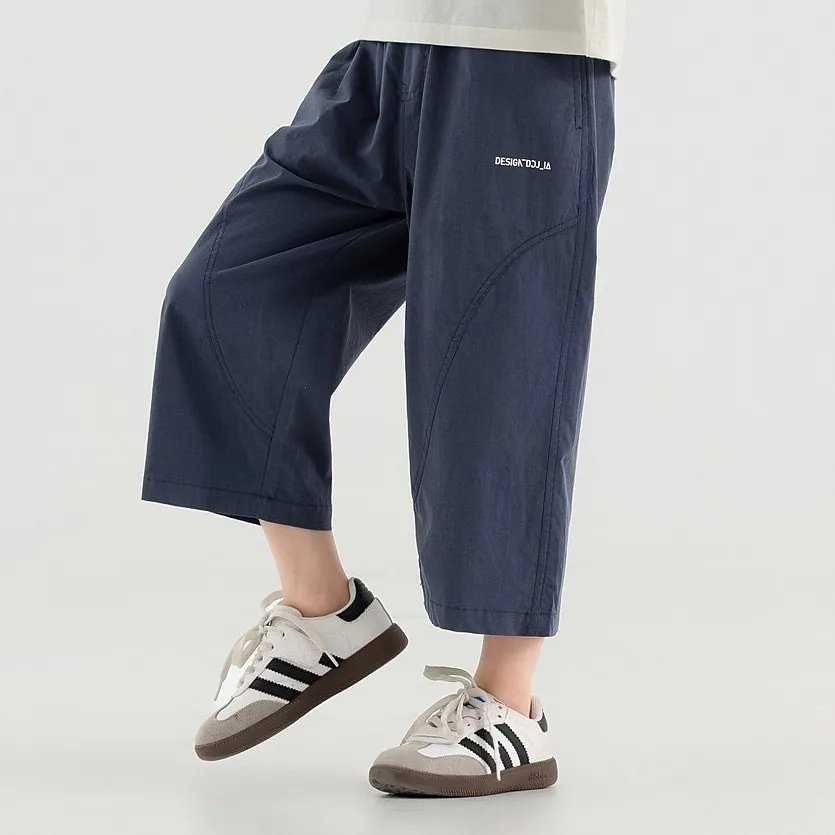 Kids Boys Fashion Casual Breathable Straight Loose Thin Pants