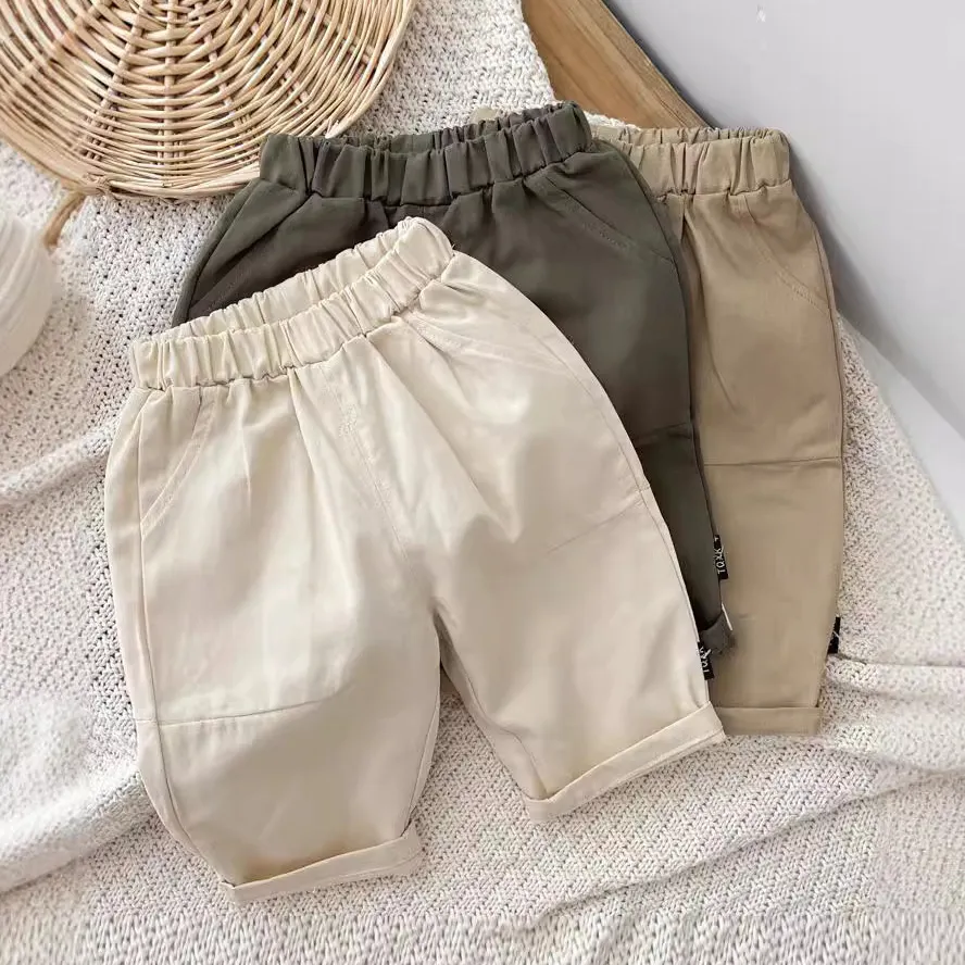 Kids Boys Fashion Casual Autumn Solid Color Pants
