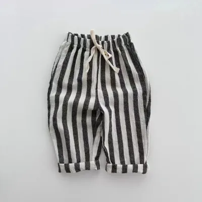 Kids Baby Boy'S Fashion Casual Spring Stripe Plaid Loose Pants