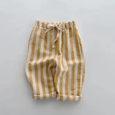Kids Baby Boy'S Fashion Casual Spring Stripe Plaid Loose Pants