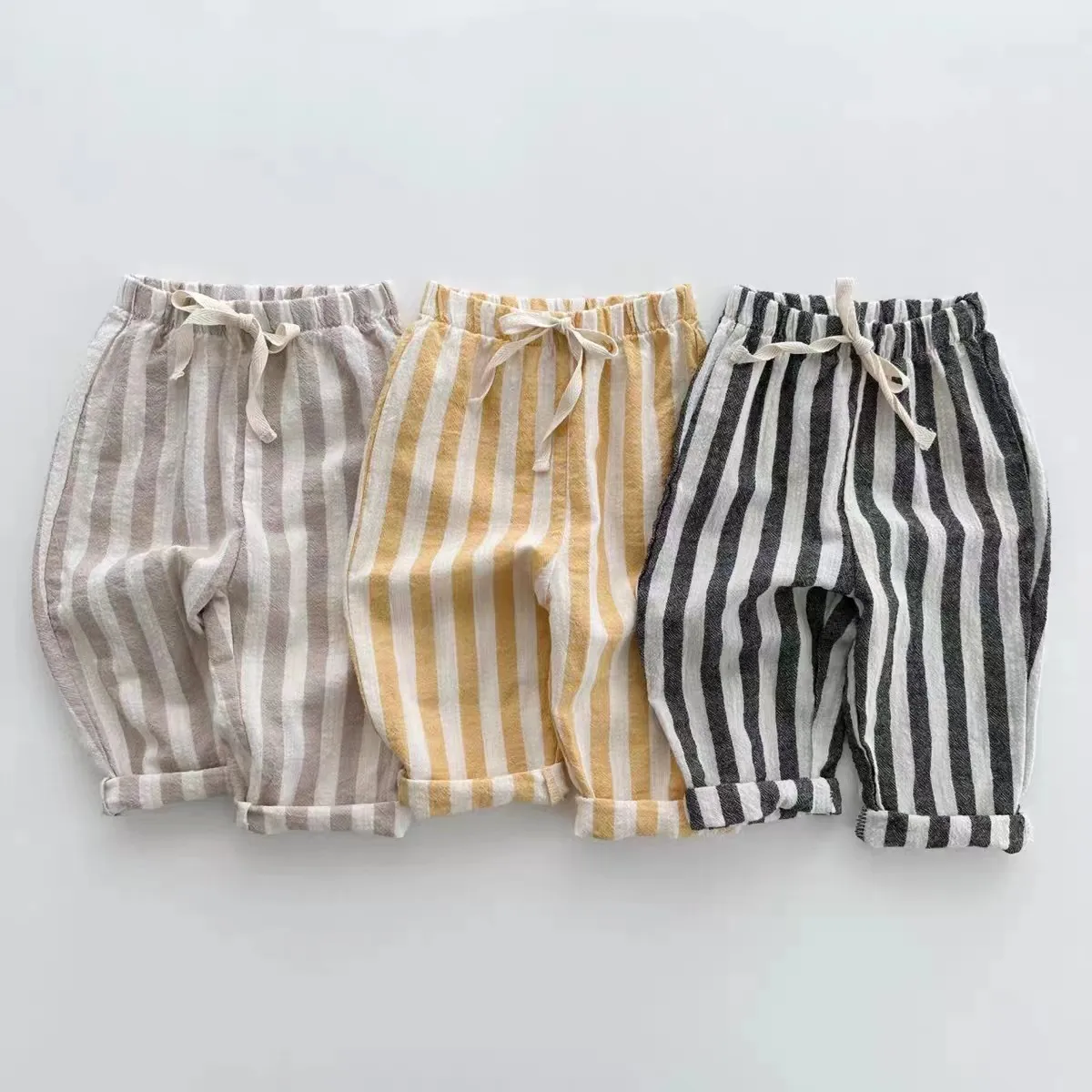 Kids Baby Boy'S Fashion Casual Spring Stripe Plaid Loose Pants