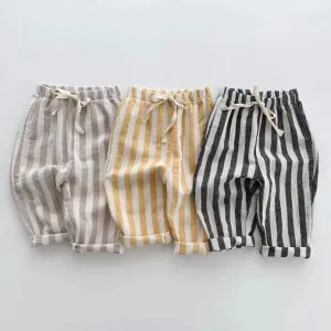 Kids Baby Boy'S Fashion Casual Spring Stripe Plaid Loose Pants