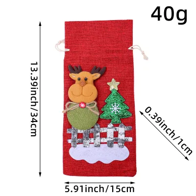 Christmas Old Man Red Wine Bag Wine Bottle Bag Decorative