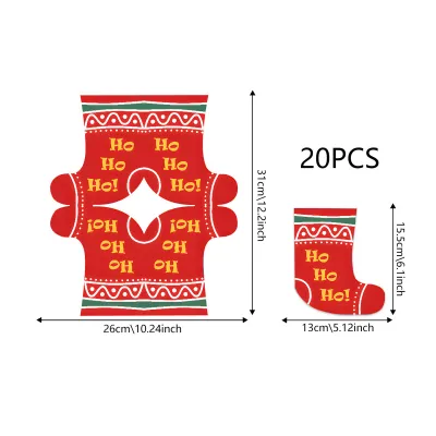 Christmas Santa Claus Theme Cartoon Printed Tissue Napkin Party Decoration 20pcs/Set