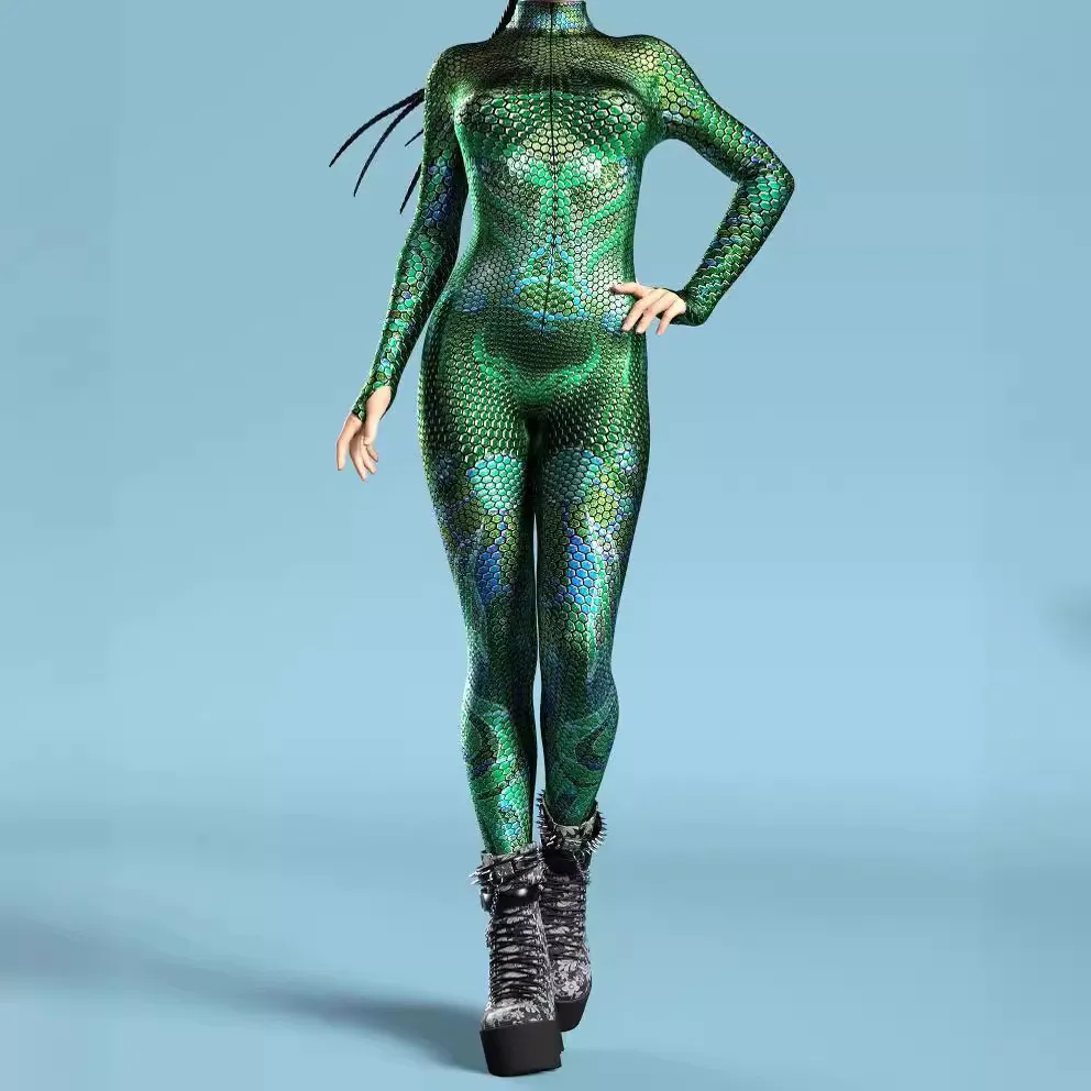 Halloween Women Tight 3d Digital Printing Cosplay Playing Clothing