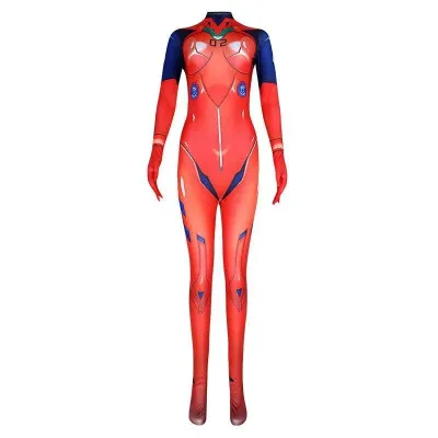 Halloween Women Fashion Printed Long-Sleeve Tight Cosplay Jumpsuits