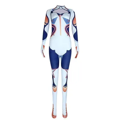 Halloween Women Fashion Printed Long-Sleeve Tight Cosplay Jumpsuits