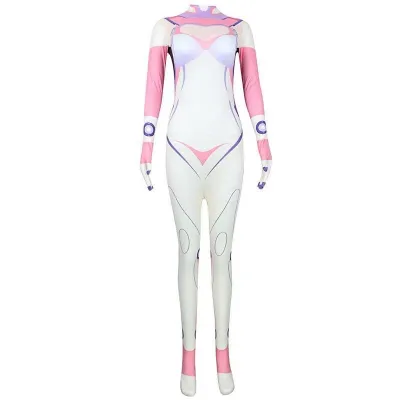 Halloween Women Fashion Printed Long-Sleeve Tight Cosplay Jumpsuits