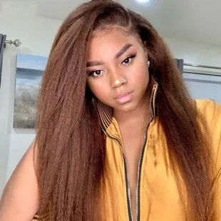 Women'S Fashion Mid-Long Straight Fluffy Wig