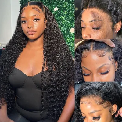 Women Fashion Front Lace Wig African Long Curly Wig
