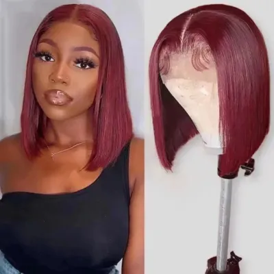 Women Fashion Boboshort Straight Chemical Fiber Wig
