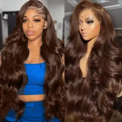 Women Fashion Front Lace Large Wave African Long Curly Chemical Fiber Wig