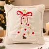 Beige Christmas Tree Red Bow