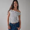 White Polka Dots