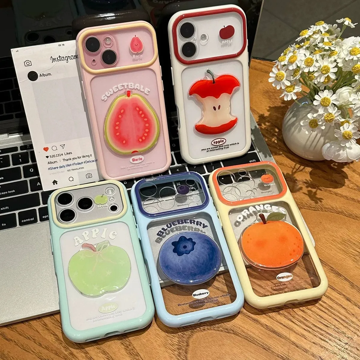 Fashion Cute Three-Dimensional Fresh Fruit Patch Iphone Case