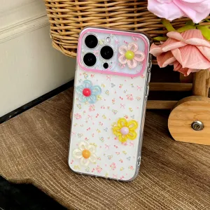 Women Fashion Cute Flower Anti-Fal Iphone Case