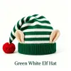 White Green Elf Hat