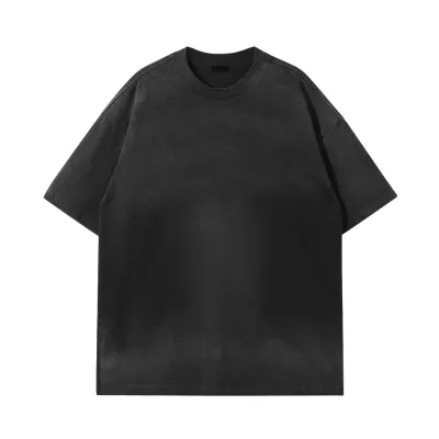 Men Fashion Casual Spring And Summer Cotton Washed Short Sleeve Loose T-Shirt