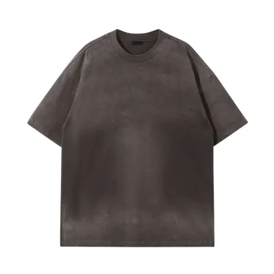 Men Fashion Casual Spring And Summer Cotton Washed Short Sleeve Loose T-Shirt