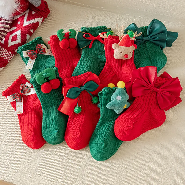 Children Cartoon Christmas Socks