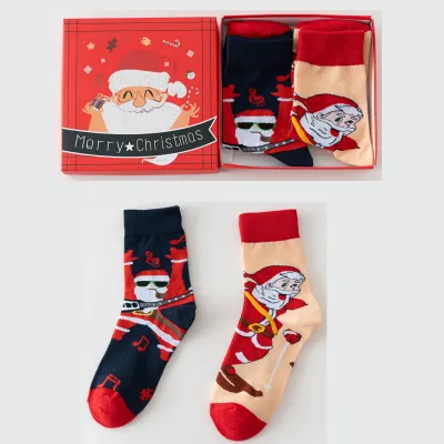 Christmas Cartoon Socks 2 Pair/Set